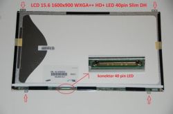 LTN156KT03-503 LCD 15.6" 1600x900 WXGA++ HD+ LED 40pin Slim DH display displej | matný povrch, lesklý povrch