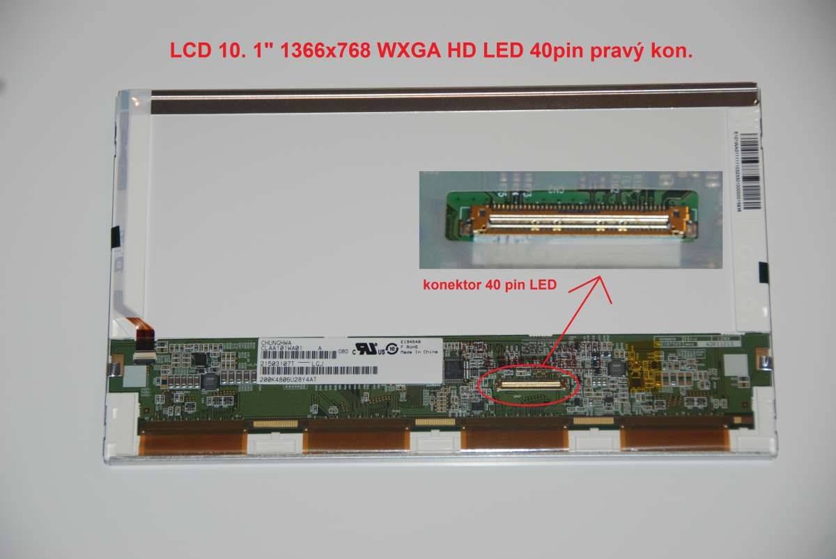 LP101WH1(TL)(N1) LCD 10.1" 1366x768 WXGA HD LED 40pin display displej LG Philips