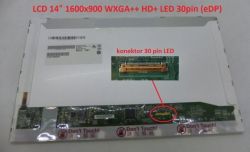 B140RW01 V.2 HW1A LCD 14" 1600x900 WXGA++ HD+ LED 30pin (eDP) display displej | matný povrch, lesklý povrch