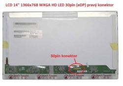 LP140WH1(TP)(D1) LCD 14" 1366x768 WXGA HD LED 30pin (eDP) pravý konektor display displej | matný povrch, lesklý povrch