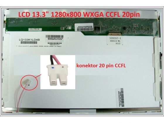 LQ133K1LD4B LCD 13.3" 1280x800 WXGA CCFL 20pin display displej AU Optronics