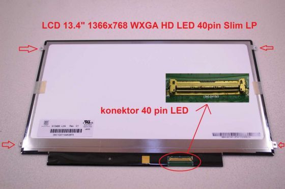 MSI X370 display displej LCD 13.4" WXGA HD 1366x768 LED