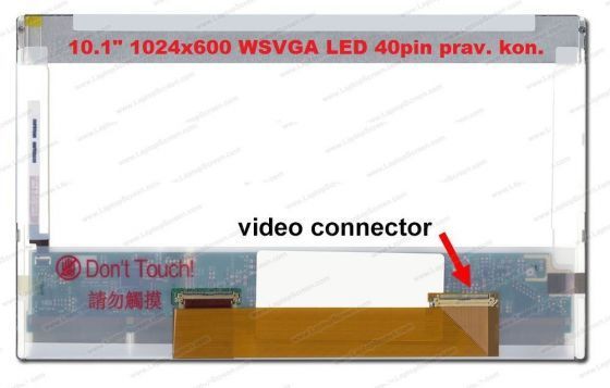 HSD101PFW1 REV.0 LCD 10.1" 1024x600 WSVGA LED 40pin prav. kon. display displej HannStar